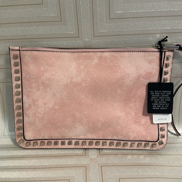 - NWT with Tag She + Lo Pink Studded Clutch Bag - Picture 11 of 11